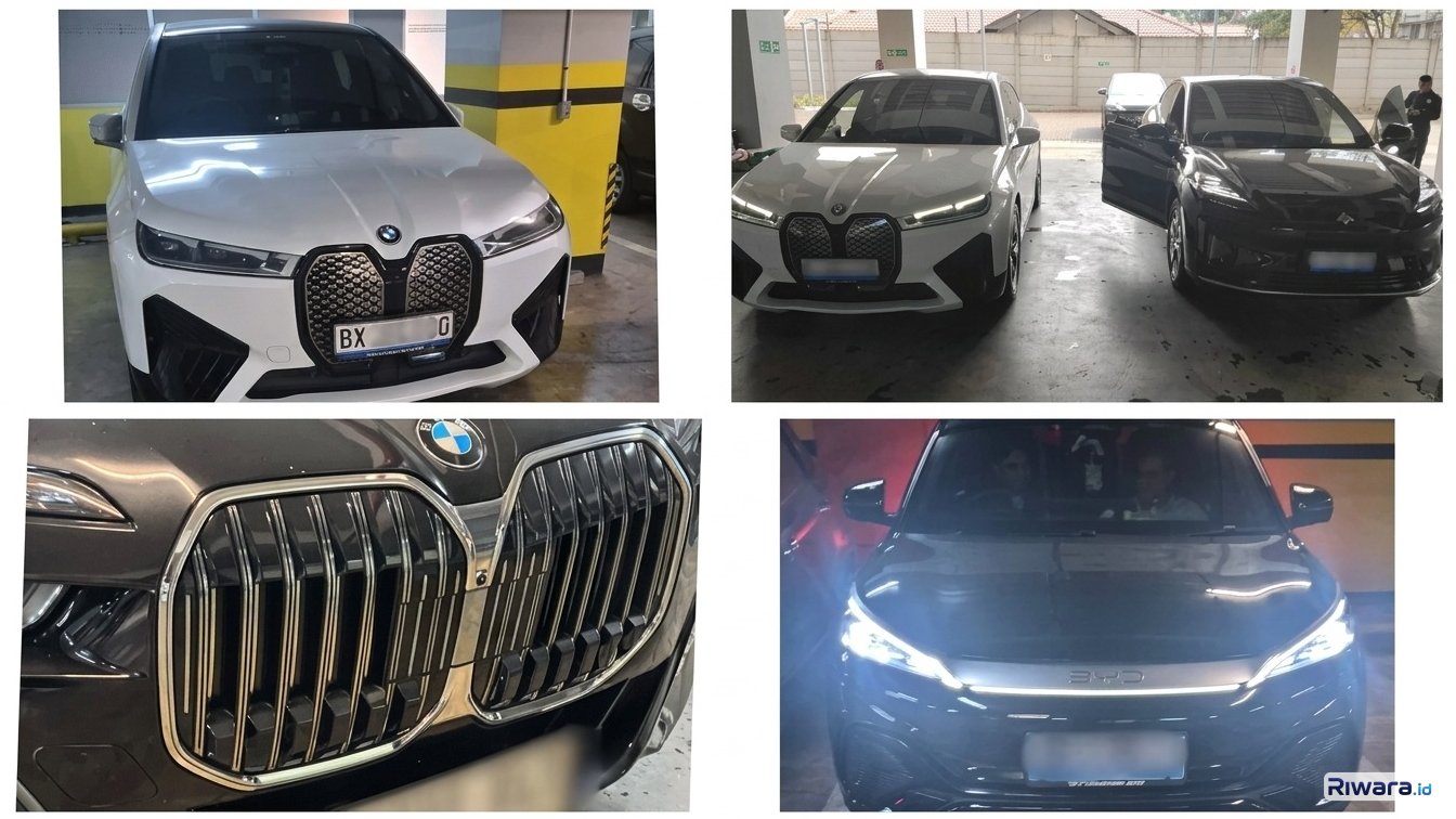 Penampakan empat mobil yang disita KPK dari tangan tersangka korupsi BNPB